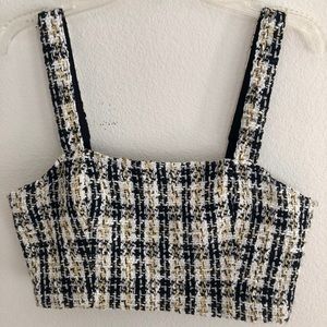 Cute plaid crop tank! (Set)